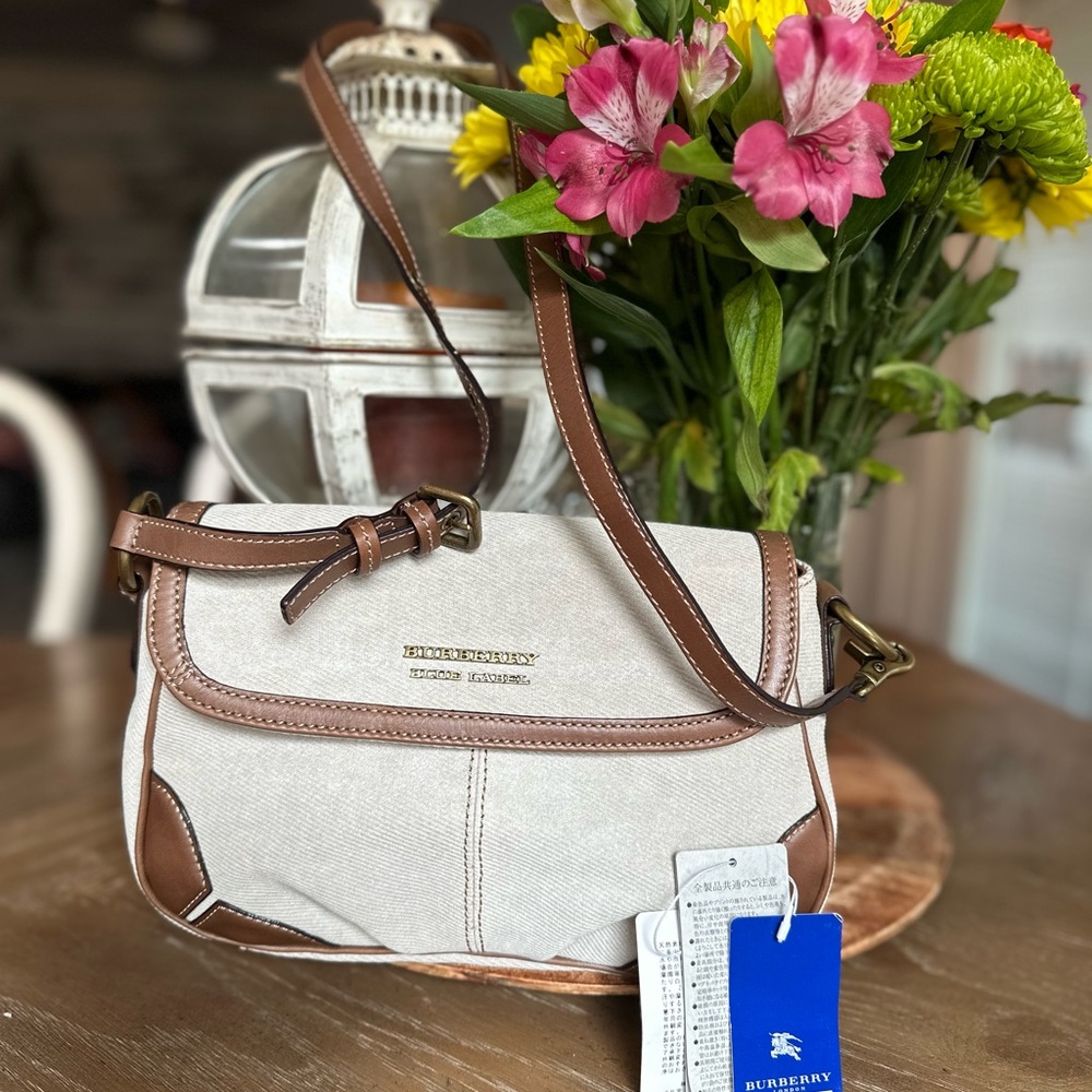 Burberry Blue Label canvas/leather shoulder bag